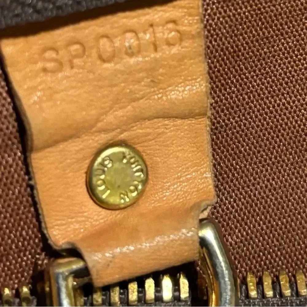 Louis Vuitton monogram speedy 45 vintage brown coated canvas LV top handle bag - Picture 7 of 13